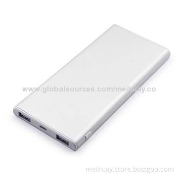 Power Bank for Mobile Phone, Aluminium Material, 8000mAh, ATL Polymer Battery